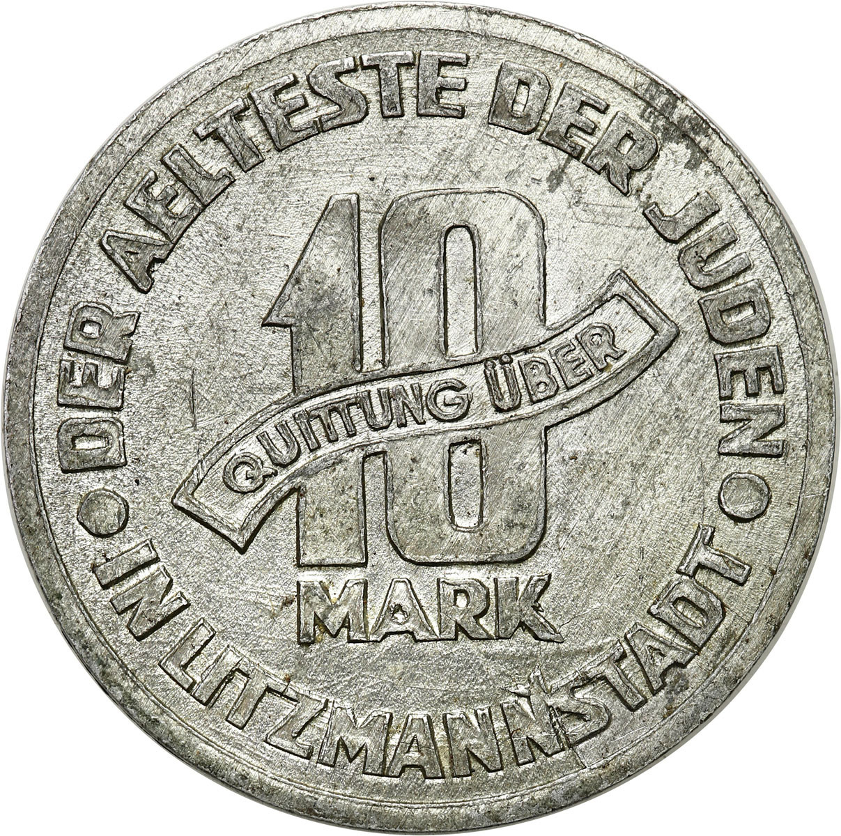 Getto Łódź. 10 Marek 1943 aluminium - PIĘKNE